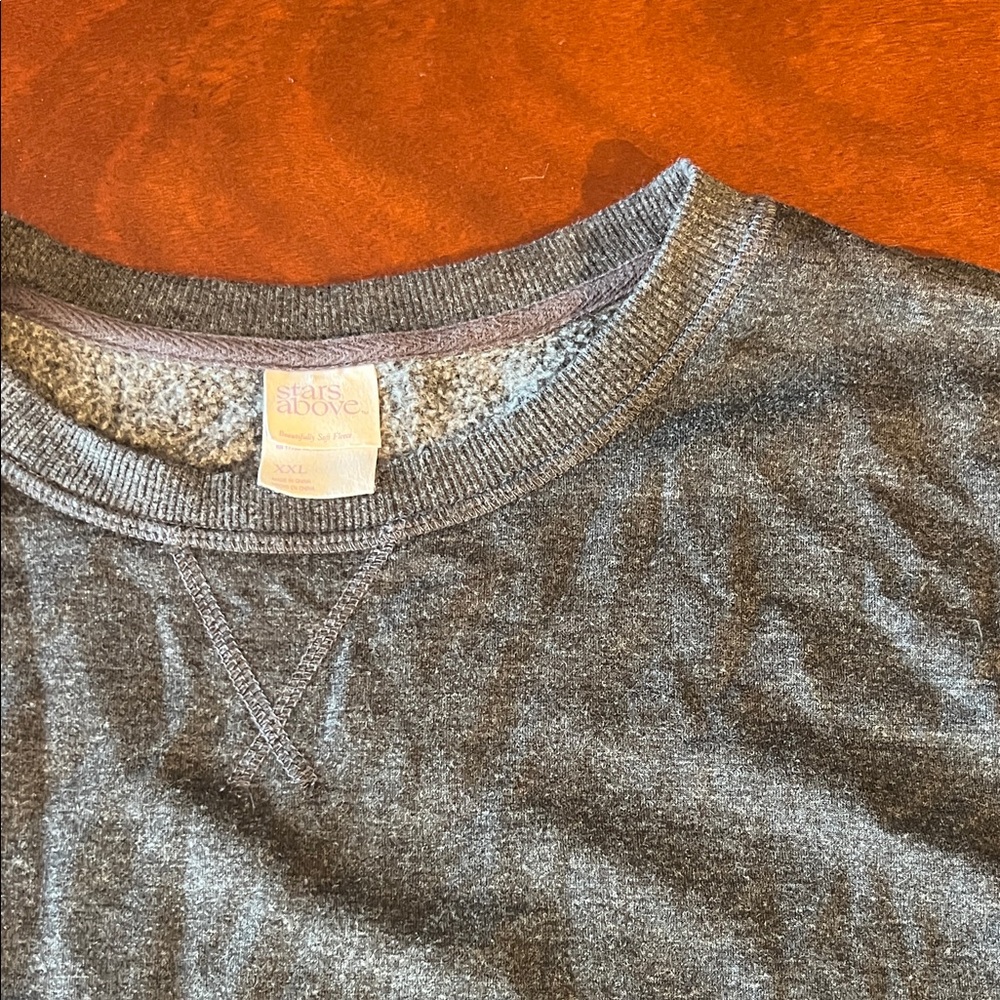 Stars Above Women's super soft hacci heathered Charcoal Sweatshirt - Picture 3 of 5